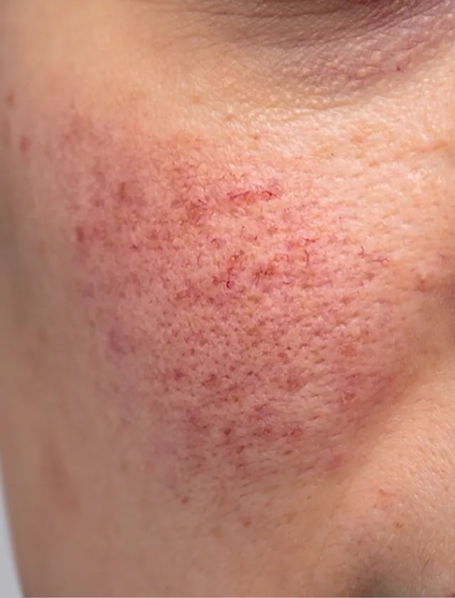 Rosacea Rosacea i ansiktet